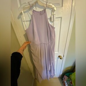 David's Bridal Lavender Halter Dress